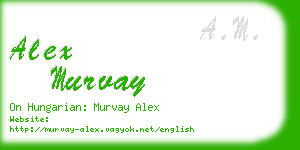 alex murvay business card